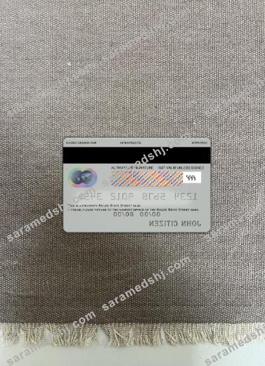 Belize State Street bank mastercard photolook back